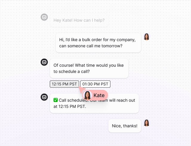AI agent in Text App for hr