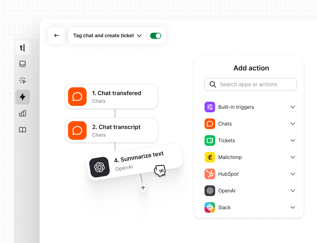 Automations in Text App for saas