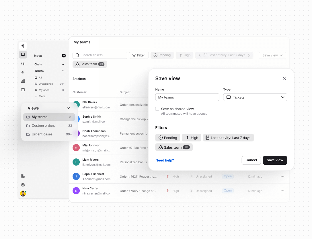 Organized workflows in Text App for hr