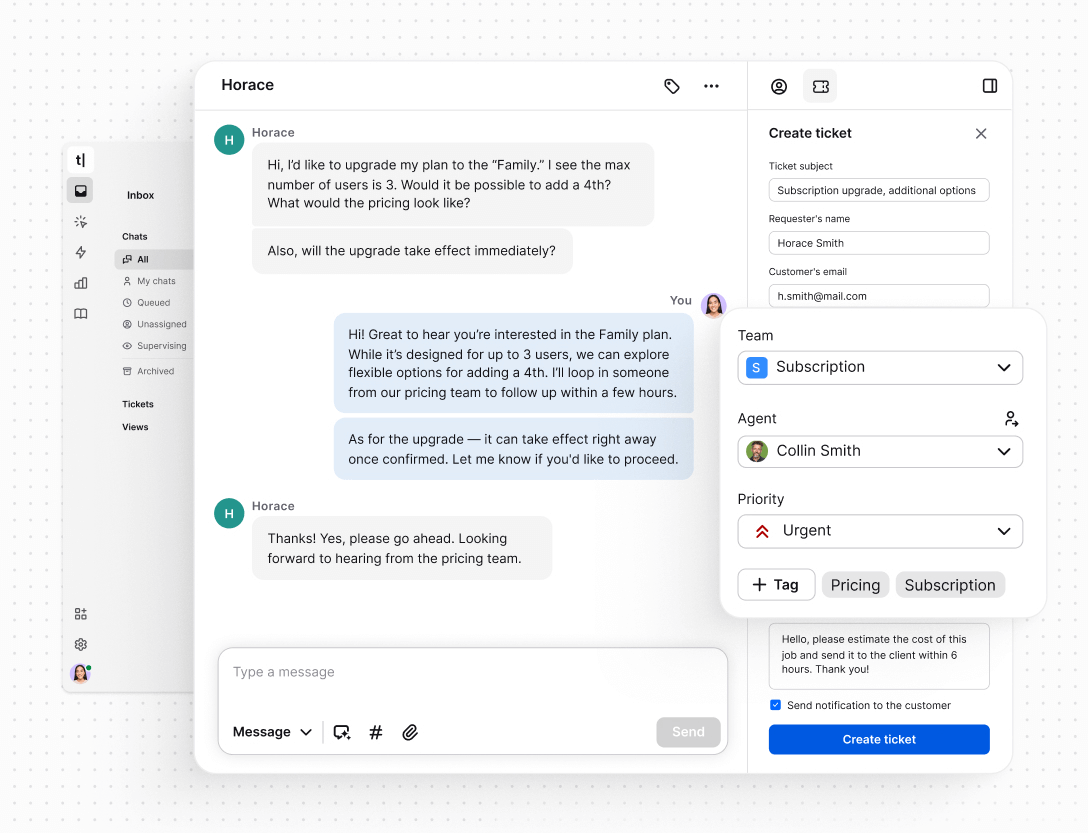 Organized workflows in Text App for logistics