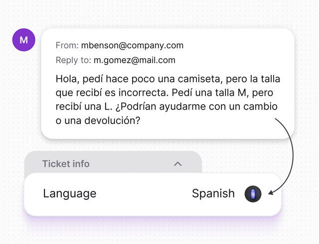 Text Intelligence in Text App for logistics