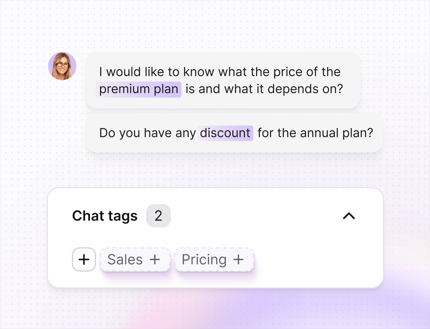 AI help desk in Text App for forex and cfd